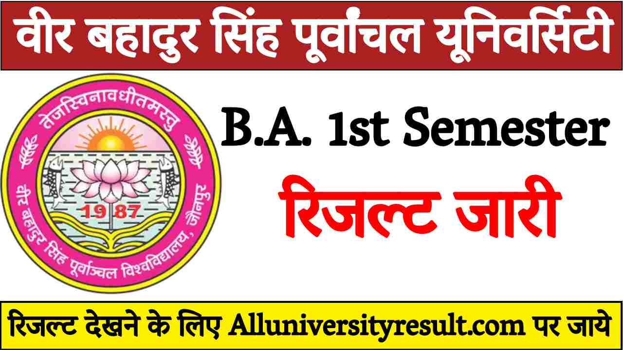 VBSPU BA 1st Semester Result