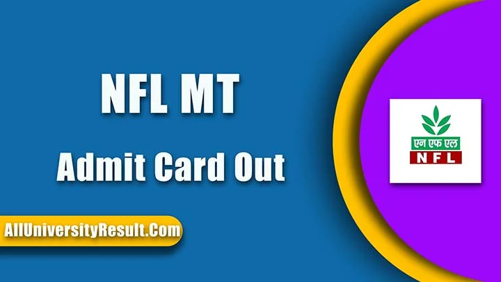 NFL MT Admit Card