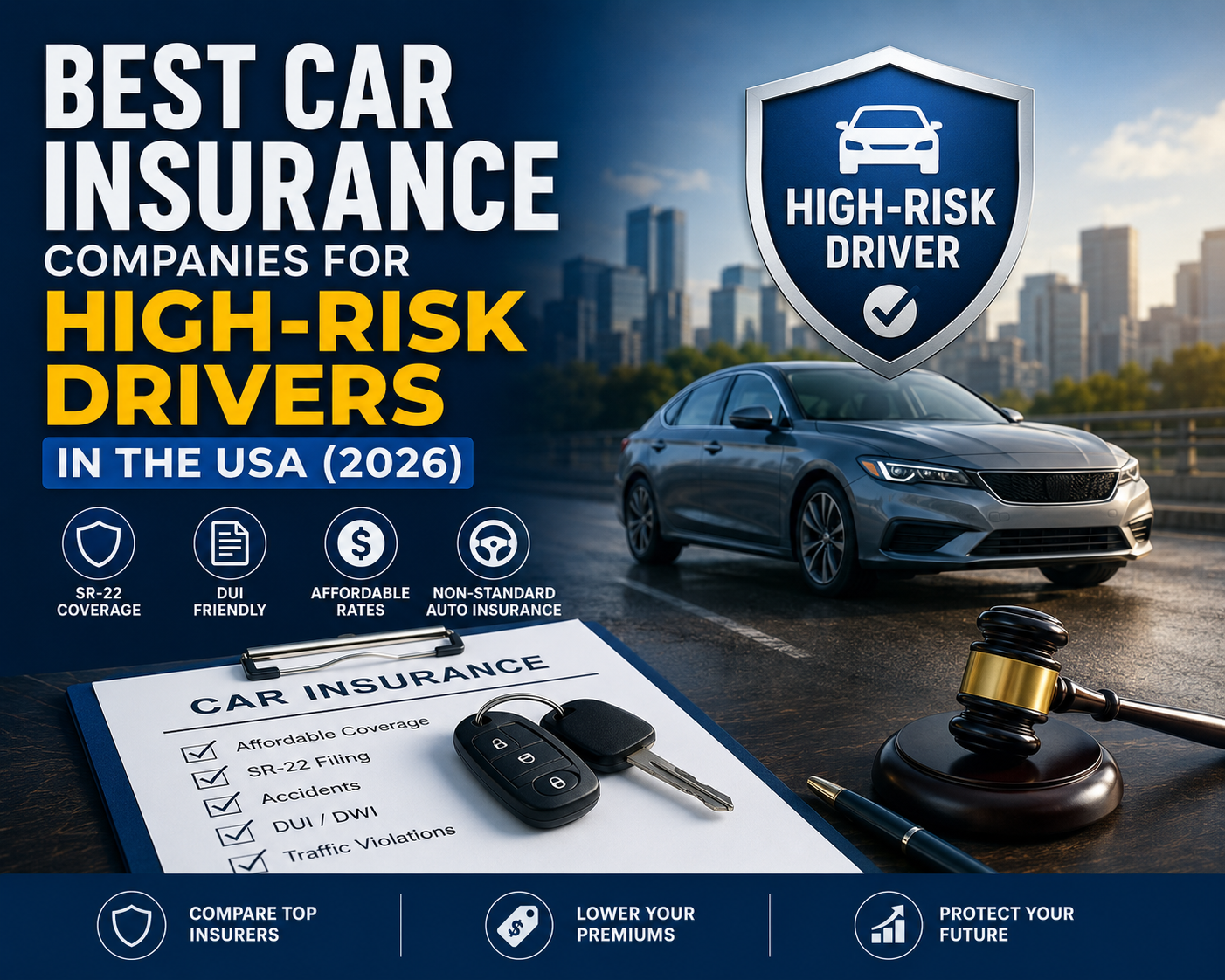 Best Car Insurance Companies for High-Risk Drivers in 2026